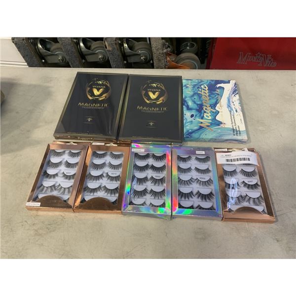 8 NEW BOXES OF MAGNETIC EYELASHES, 10 PAIRS PER BOX