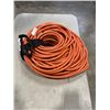 Image 2 : AS NEW 200FT HEAVY DUTY INDOOR OUTDOOR 3 WIRE EXTENSION CORD, ORANGE 12AWG
