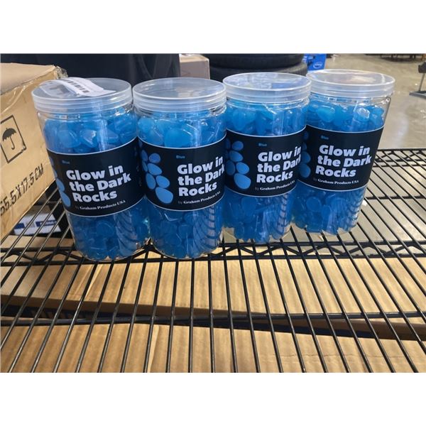 4 NEW TUBS OF GLOW IN THE DARK ROCKS