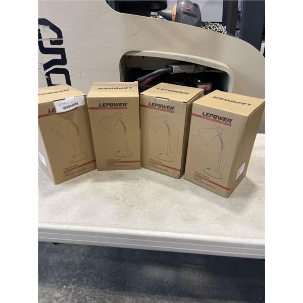 4 NEW ADJUSTABLE DESK LAMPS