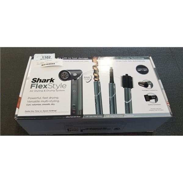 SHARK FLEXSTYLE FRIZZ FIGHTER FINISHING TOOL LIMITED EDITION GIFT SET - TESTED WORKING, RETAIL $399
