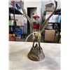Image 2 : 2 BRASS EAGLES STATUES 12 INCH TALL AND LARGE ONE IS 16 INCH WIDE