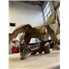 Image 3 : 2 BRASS EAGLES STATUES 12 INCH TALL AND LARGE ONE IS 16 INCH WIDE