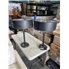 Image 1 : PAIR OF BLACK AND GOLD MODERN TABLE LAMPS