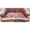 Image 2 : BURGUNDY LEATHER LOVESEAT