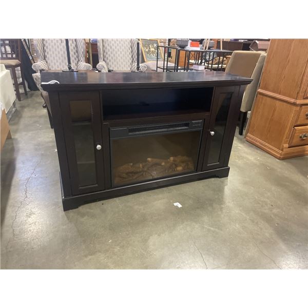 MEDIA CABINET W/ ELECTRIC FIREPLACE INSERT