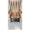 Image 2 : VINTAGE SOLID WOOD ROCKING CHAIR