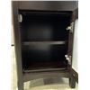 Image 2 : DARK FINISH GLASS DOOR STORAGE CABINET