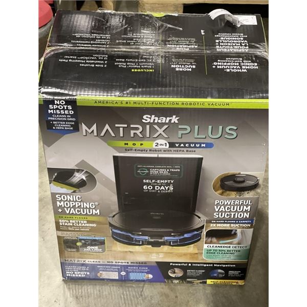 SHARK MATRIX 2IN1 WIFI SELF EMPTYING ROBOT VACUUM AND SONIC MOP - TESTED WORKING, RETAIL $599