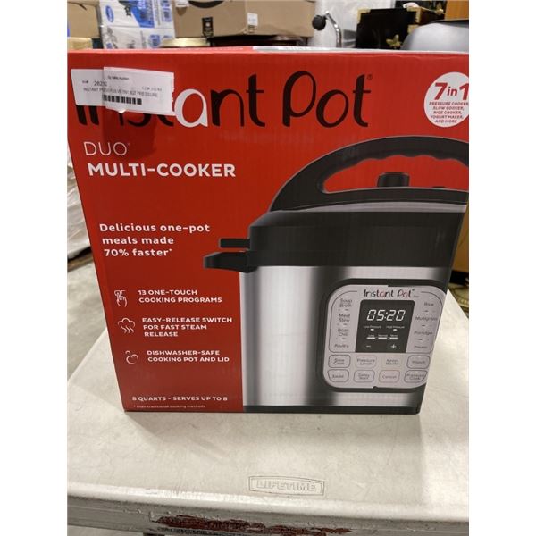 INSTANT POT DUO PLUS V5 7IN1 8QT PRESSURE COOKER - TESTED WORKING, RETAIL $179