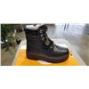 Image 2 : NEW TIMBERLAND STONE STREET 6 INCH LACE WATERPROOF BLACK FULL GRAIN LEATHER BOOTS SIZE WOMENS 7