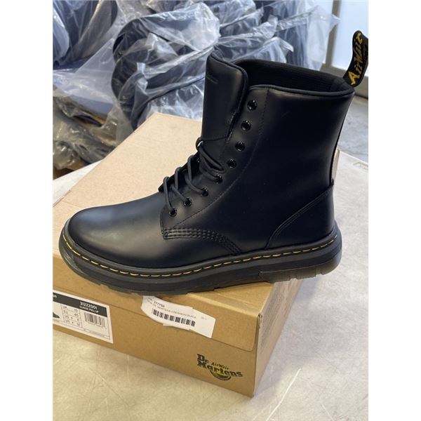 NEW DR. MARTENS CREWSON BLACK CLASSIC PULL UP SIZE US MENS 11, LADIES 12