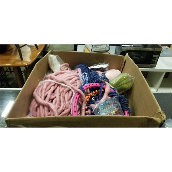 BOX OF YARN AND YARN SILVER