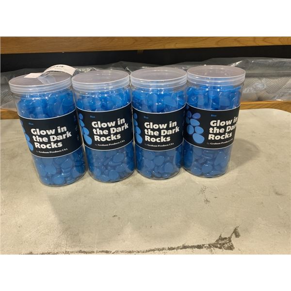 4 NEW TUBS OF GLOW IN THE DARK ROCKS