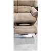Image 3 : LAZY BOY BROWN FABRIC DOUBLE RECLINING SOFA, GOOD CLAN CONDITION