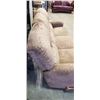 Image 6 : LAZY BOY BROWN FABRIC DOUBLE RECLINING SOFA, GOOD CLAN CONDITION