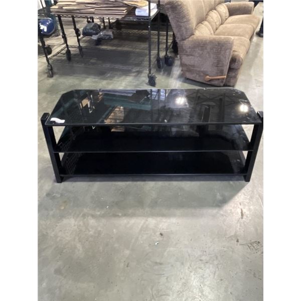 63 INCH BLACK GLASS MEDIA CENTER