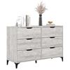 Image 1 : NEW GALANO LILAY DUSTY GREY OAK 6 DRAWER DRESSER