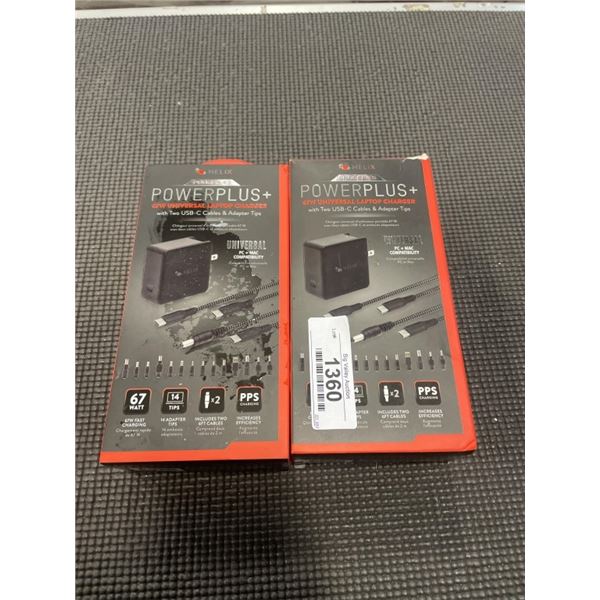 TWO NEW HELIX 65 W USBC CHARGERS RETAIL 0 $140