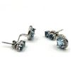 Image 2 : STERLING SILVER NATURAL BLUE TOPAZ (3.15CT) WITH CZ (0.35CT) EARRINGS, W/A $355.00. BLUE TOPAZ IS TH