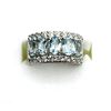 Image 2 : STERLING SILVER NATURAL BLUE TOPAZ (2.3CT) WITH NATURAL WHITE SAPPHIRE (0.60CT) RING, SIZE 7.5, W/A 