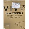 Image 2 : VIVO WHITE 55 X 24 SQAURE CORNER TABLE TOP