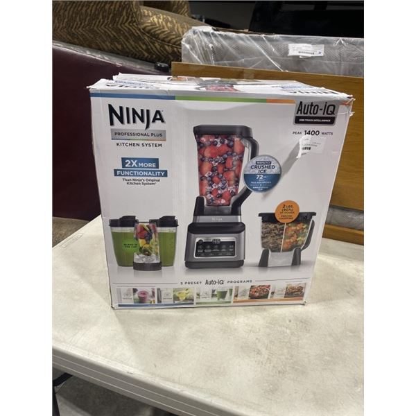 NINJA PROFESSIONAL PLUS KITCHEN SYSTEM WITH AUTO-IQ, 1400W, 72 OZ CAPACITY - TESTED WORKING, RETAIL 