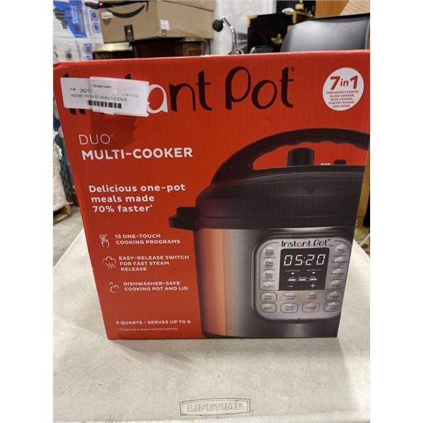 INSTANT POT RIO 6QT 7IN1 MULTI-COOKER - TESTED WORKING, RETAIL $169