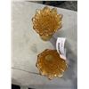 Image 3 : 2 ANTIQUE CARNIVAL GLASS VASES, 10 INCH TALL