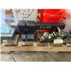 Image 2 : Hitch Bench Vise, Tie Down Chains in Buckets, Extension Cords & Misc Hand Tools