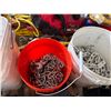 Image 6 : Hitch Bench Vise, Tie Down Chains in Buckets, Extension Cords & Misc Hand Tools