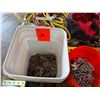 Image 7 : Hitch Bench Vise, Tie Down Chains in Buckets, Extension Cords & Misc Hand Tools