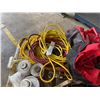 Image 8 : Hitch Bench Vise, Tie Down Chains in Buckets, Extension Cords & Misc Hand Tools