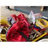 Image 9 : Hitch Bench Vise, Tie Down Chains in Buckets, Extension Cords & Misc Hand Tools