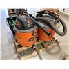 Image 5 : Qty 2 Rigid Shop Vacs w/ Vacuum Head Attachments & Garden Hose