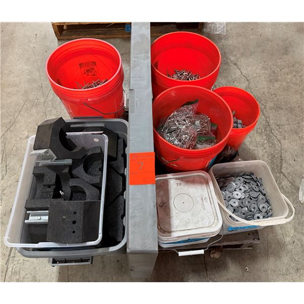 Qty 13 Dura Block w/o Unistrut 7" x 5" x 2.75"H & 6 Dura Block 6" x 4.75" x 4"H w/ Misc Hardware