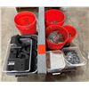 Image 1 : Qty 13 Dura Block w/o Unistrut 7" x 5" x 2.75"H & 6 Dura Block 6" x 4.75" x 4"H w/ Misc Hardware