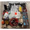 Image 1 : Multiple Drip Pans, Bottle Jack, Plug-In Vehicle Lights, Jumper Cables , Misc Fleet Consumables, etc