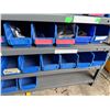 Image 15 : Industrial Shelving Bin Rack w/ Blue Plastic Bins & Contents: Connectors, Crimps, Hardware, etc