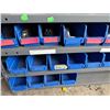 Image 16 : Industrial Shelving Bin Rack w/ Blue Plastic Bins & Contents: Connectors, Crimps, Hardware, etc