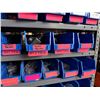 Image 5 : Industrial Shelving Bin Rack w/ Blue Plastic Bins & Contents: Connectors, Crimps, Hardware, etc
