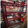 Image 1 : Red Metal Adjustable Shelving Unit 72" x 23" x 77"H (contents not included)