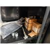 Image 18 : Uline Rolling Black 2-Door Cabinet 35" x 18" x 77"H & Contents:  Terminal Blocks, Splice Kits, Conta
