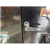 Image 23 : Uline Rolling Black 2-Door Cabinet 35" x 18" x 77"H & Contents:  Terminal Blocks, Splice Kits, Conta