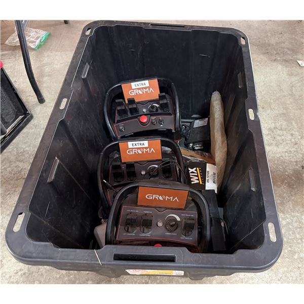 Bin Multiple Groma Extra Remote Controllers for Operating Heavy Equipment from a Distance