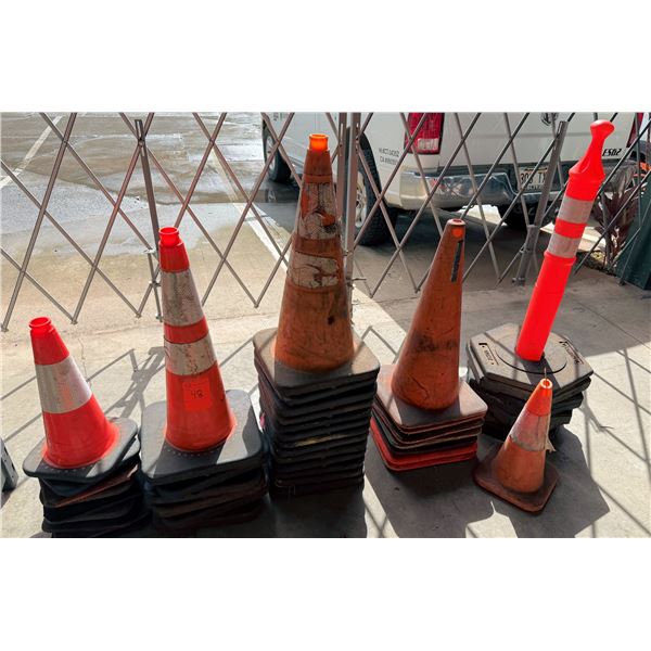 Multiple Safety Cones & Delineators, Misc Sizes
