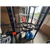 Image 4 : Qty 2 Black Metal Shelving Units 76" x 23" x 72"H & Contents: Backpack Sprayer, Vinyl Tubing, etc