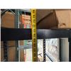 Image 8 : Qty 2 Black Metal Shelving Units 76" x 23" x 72"H & Contents: Backpack Sprayer, Vinyl Tubing, etc