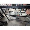 Image 5 : Black Metal Shelving Unit 72" L x 24" x 72"H x & Contents: Metal Sections, Containers, etc