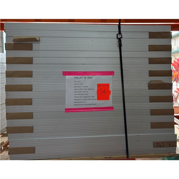 Qty 20 JA Solar 390W Solar Panel Modules